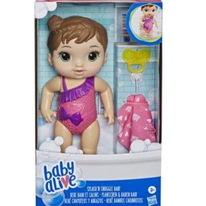 Baby Alive Splash 'n Snuggle Baby Brunette Doll